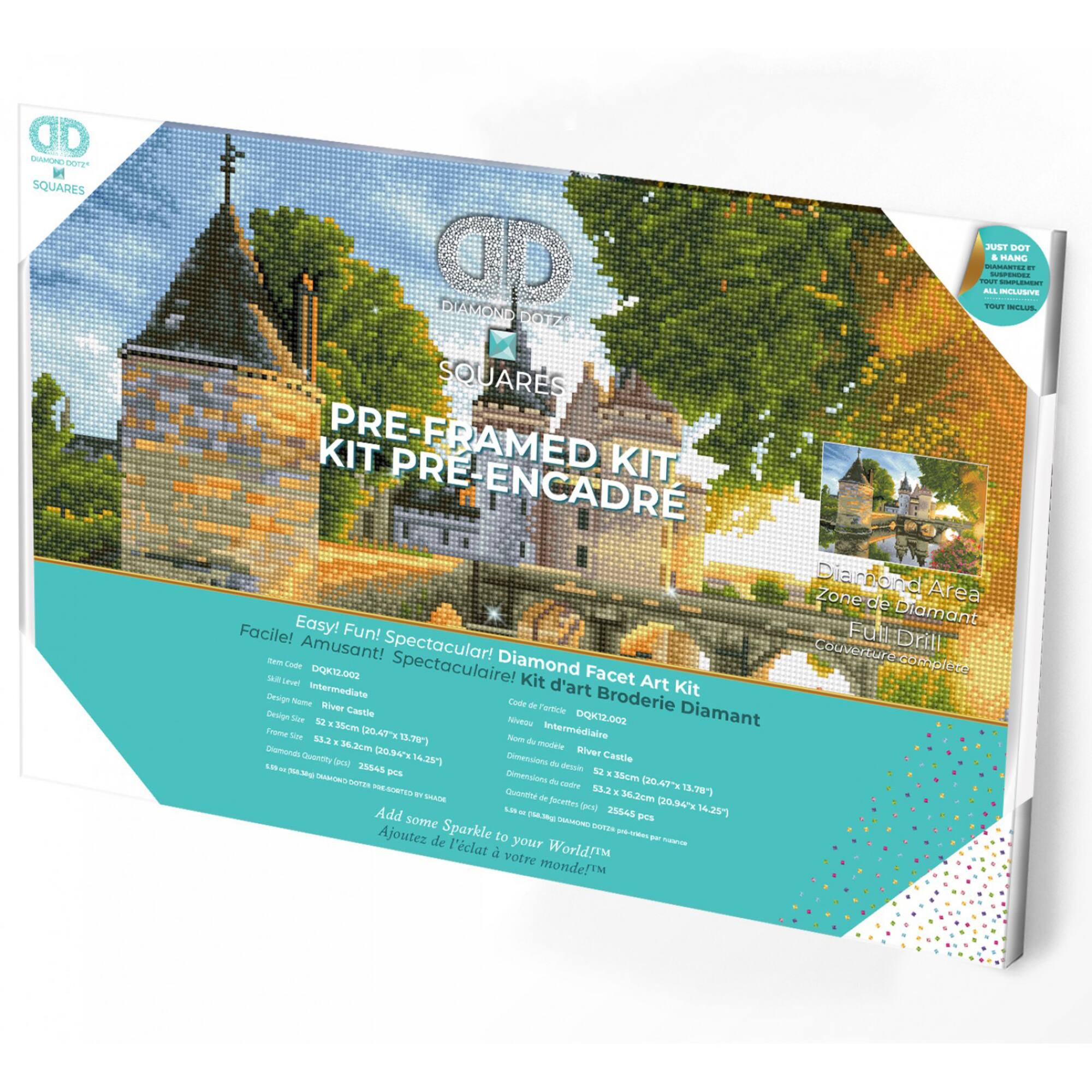 Diamond Dotz® Advanced River Castle Pre-Framed Diamond Painting Kit